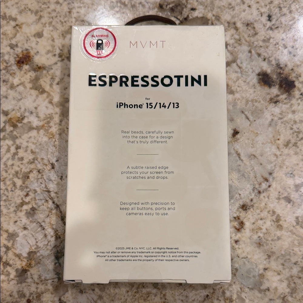 MVMT Espressotini Beaded iPhone Case 15/14/13 - Espresso Brown and Cream - Picture 2 of 5